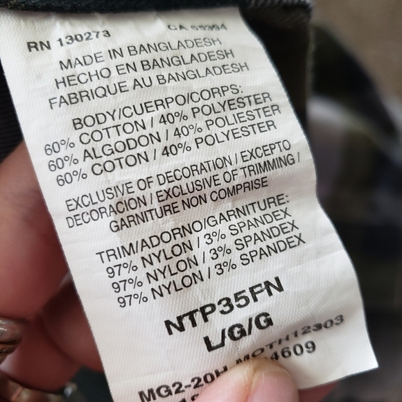 Wrangler x ATG Men's Large Green Grey Plaid Flannel Shirt Button Up Organic Top - Picture 6 of 7